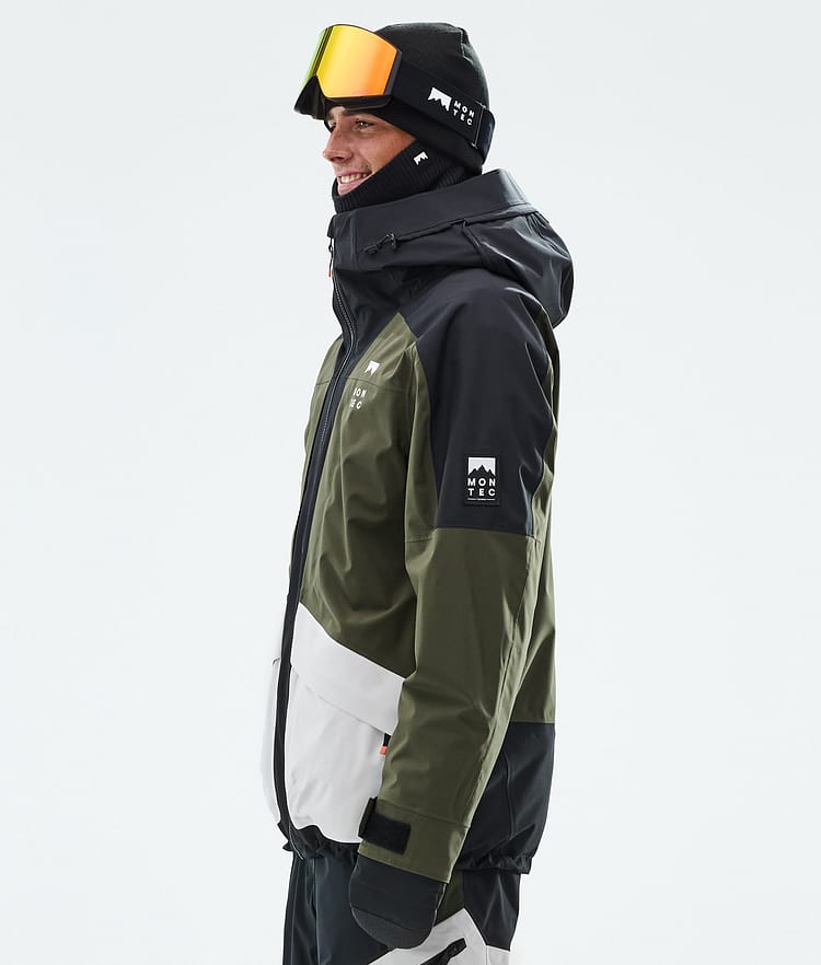 Montec Morpheus Snowboard Jacket Men Black/Olive Green/Light Grey, Image 6 of 10