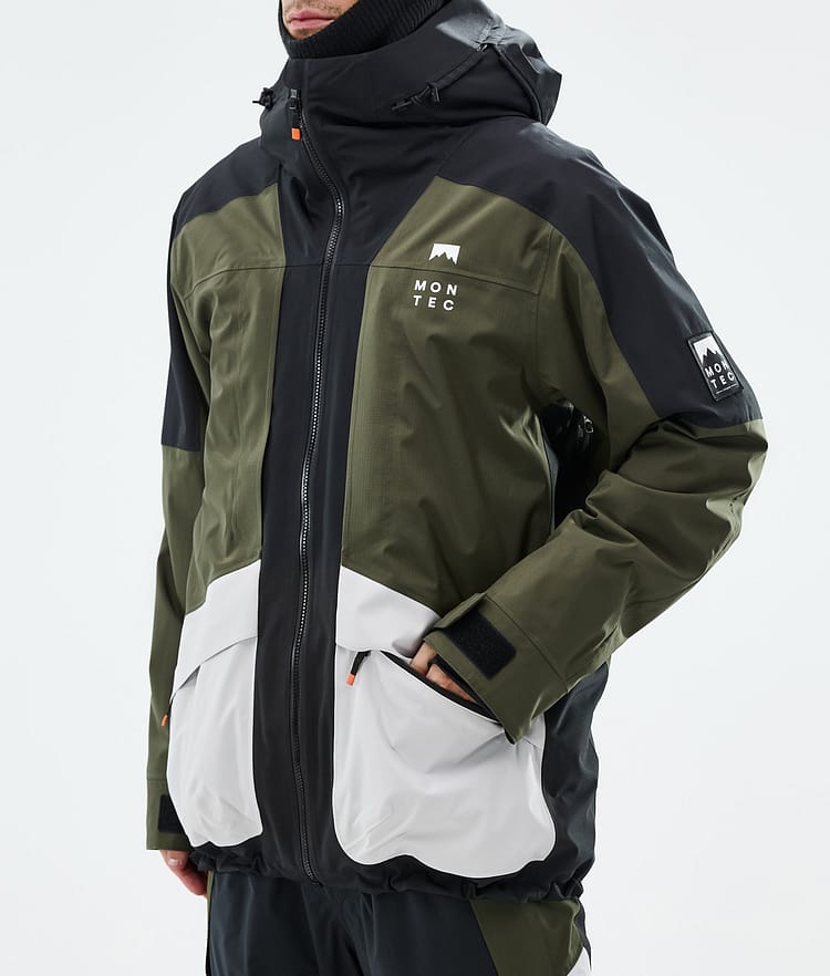 Montec Morpheus Snowboard Jacket Men Black/Olive Green/Light Grey, Image 8 of 10