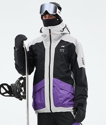 Montec Morpheus Snowboard Jacket Light Grey/Black/Vivid Purple Renewed