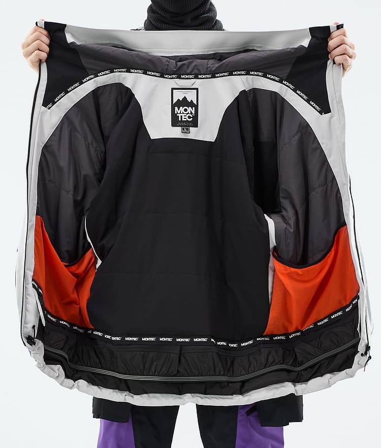 Montec Morpheus Snowboard Jacket Men Light Grey/Black/Vivid Purple Renewed, Image 10 of 10