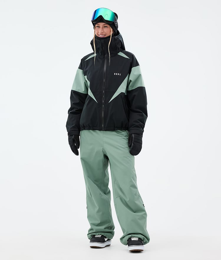 Dope Spartan W Snowboard Jacket Women Spike Black/Faded Green, Image 2 of 8