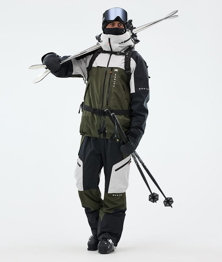 Dozer Ski Pants Men Light Grey/Black/Olive Green, Image 2 of 7