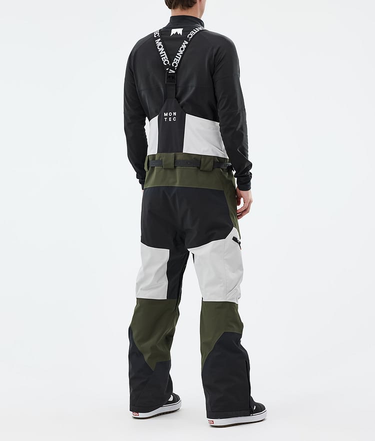 Montec Dozer Snowboard Pants Men Light Grey/Black/Olive Green, Image 4 of 7