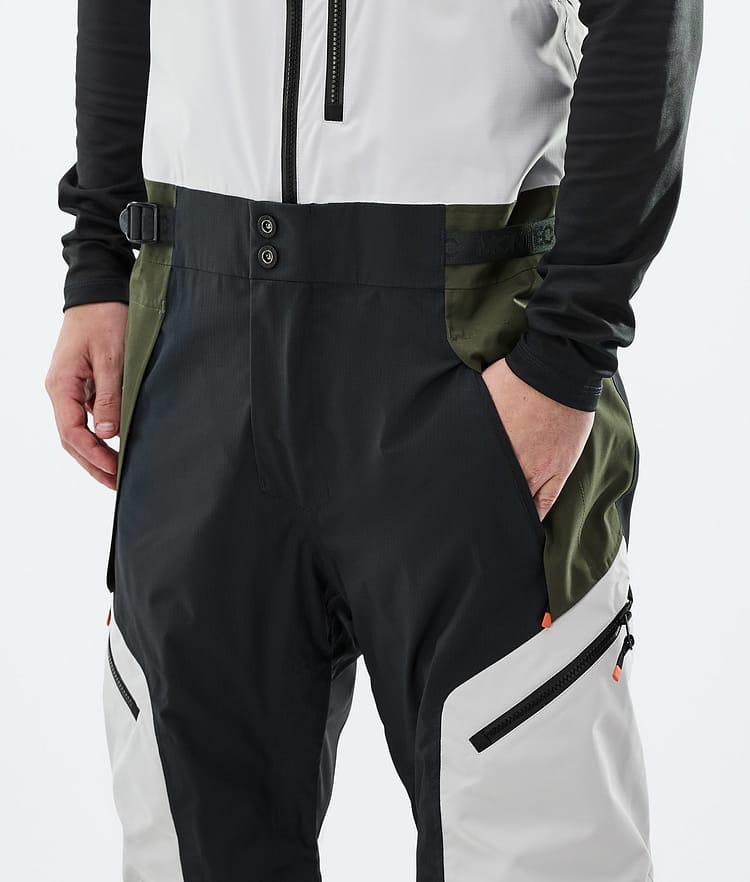 Montec Dozer Snowboard Pants Men Light Grey/Black/Olive Green, Image 5 of 7