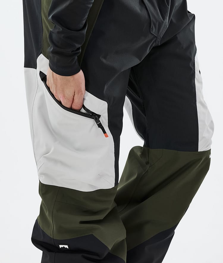 Dozer Ski Pants Men Light Grey/Black/Olive Green, Image 7 of 7