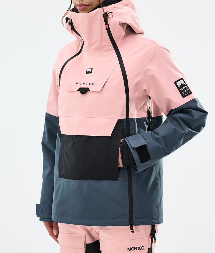 Montec Doom W Giacca Sci Donna Soft Pink/Black/Metal Blue, Image 7 of 10