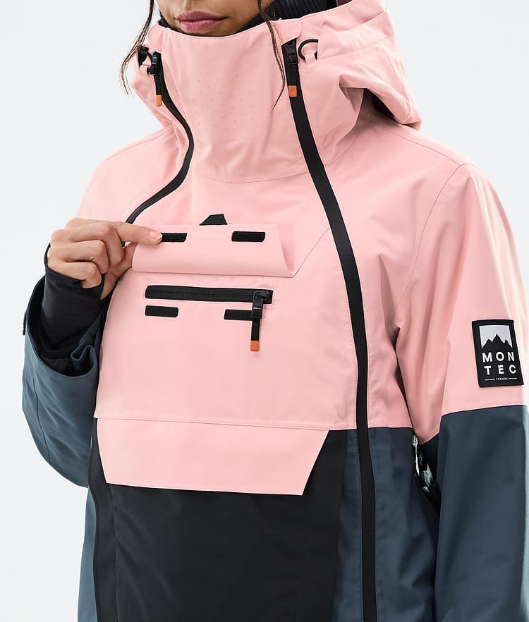 Montec Doom W Snowboard Jacket Women Soft Pink/Black/Metal Blue, Image 9 of 10