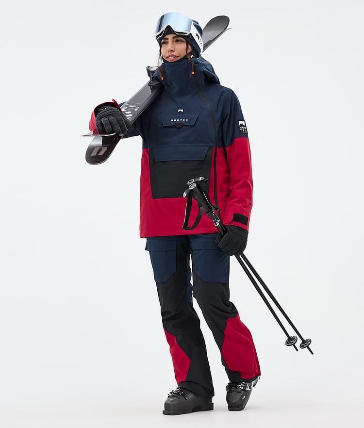Doom W Ski Jacket Women Dark Blue/Black/Deep Red, Image 2 of 10