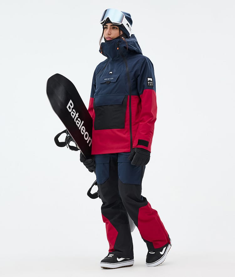 Montec Doom W Snowboard Jacket Women Dark Blue/Black/Deep Red, Image 2 of 10