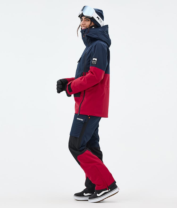 Montec Doom W Snowboard Jacket Women Dark Blue/Black/Deep Red, Image 3 of 10