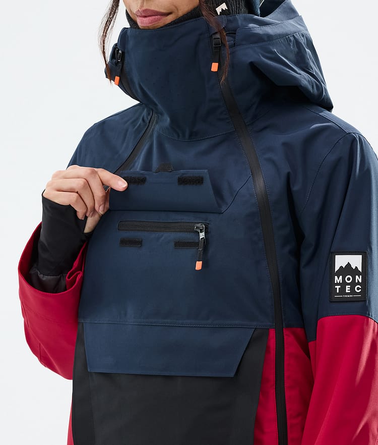 Montec Doom W Snowboard Jacket Women Dark Blue/Black/Deep Red, Image 9 of 10