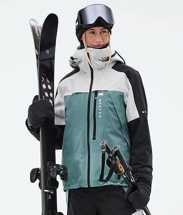 Montec Oracle W Ski Jacket Light Grey/Black/Atlantic