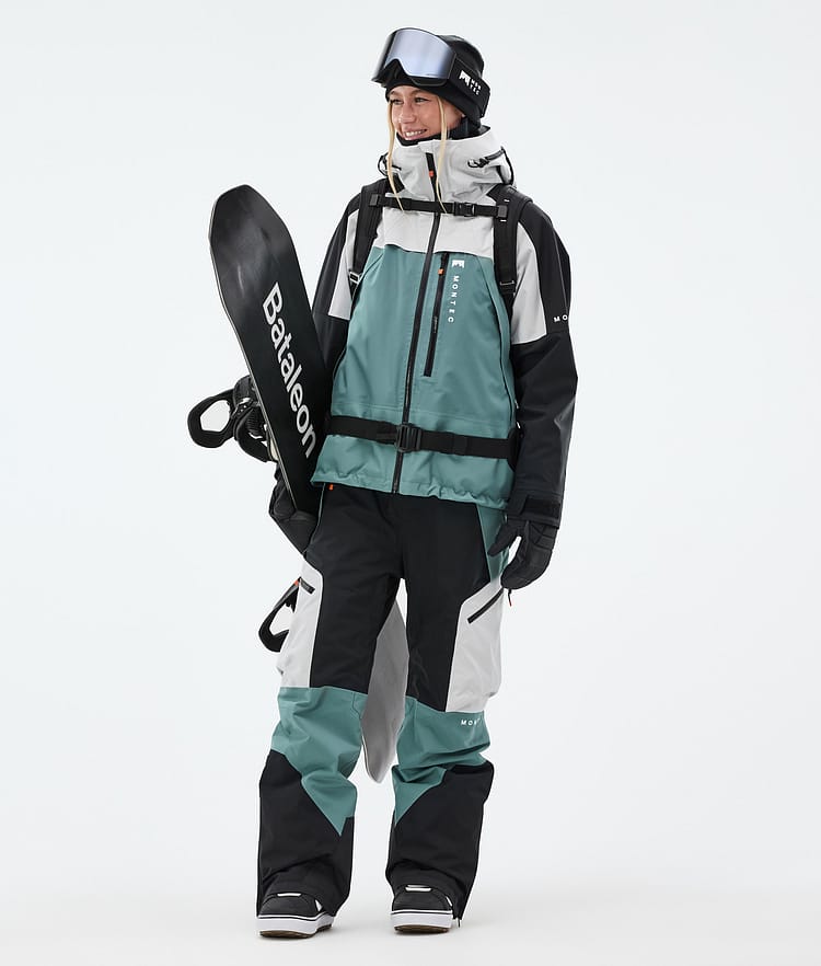 Montec Oracle W Snowboard Jacket Women Light Grey/Black/Atlantic, Image 2 of 9