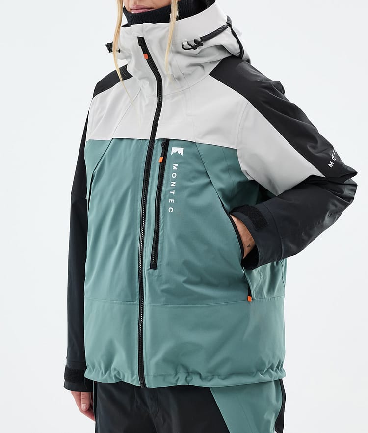 Montec Oracle W Snowboard Jacket Women Light Grey/Black/Atlantic, Image 7 of 9