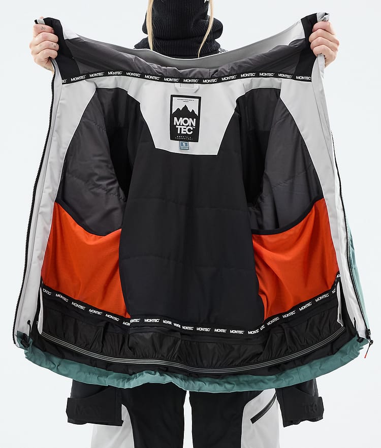 Montec Oracle W Snowboard Jacket Women Light Grey/Black/Atlantic, Image 9 of 9