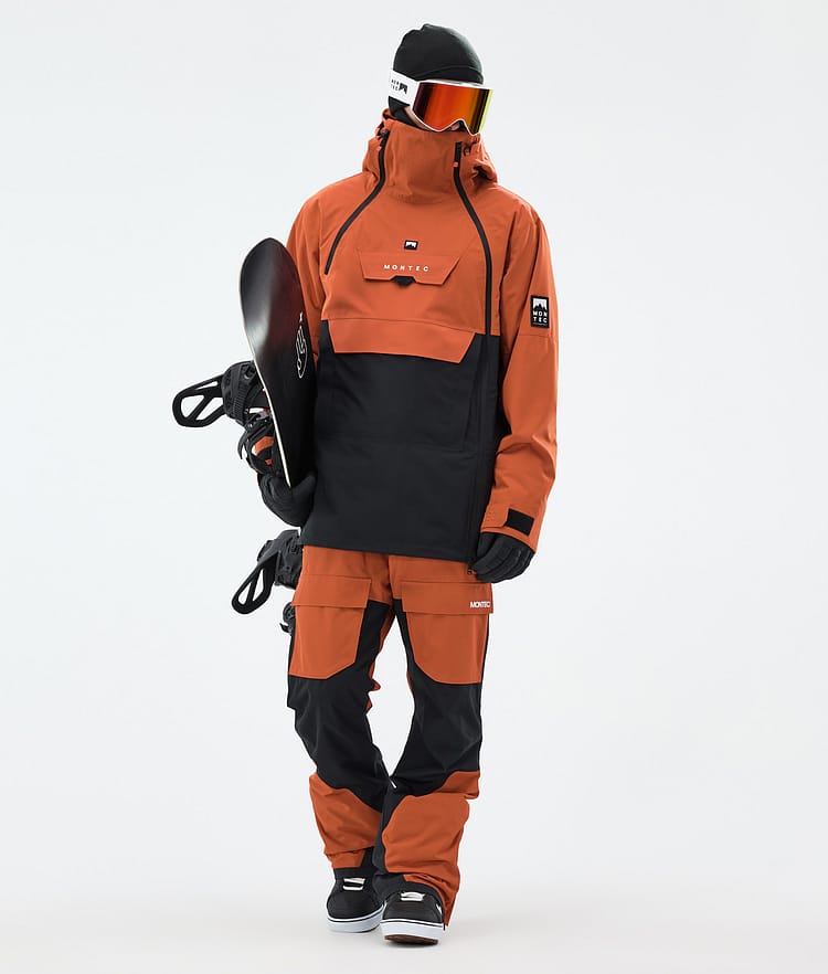 Montec Fawk Snowboard Pants Men Burned Orange/Black Renewed, Image 2 of 7