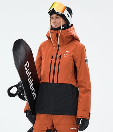Moss W Snowboard Jacket Burned Orange/Black