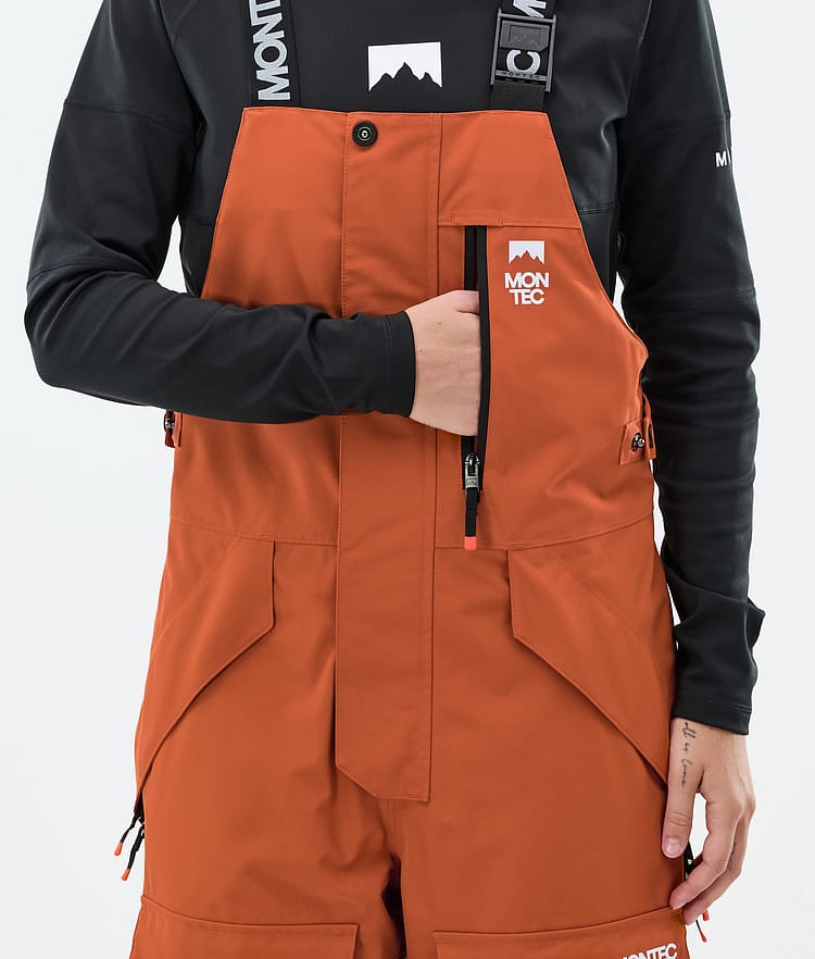 Montec Fawk W Snowboard Pants Women Burned Orange/Black, Image 6 of 7