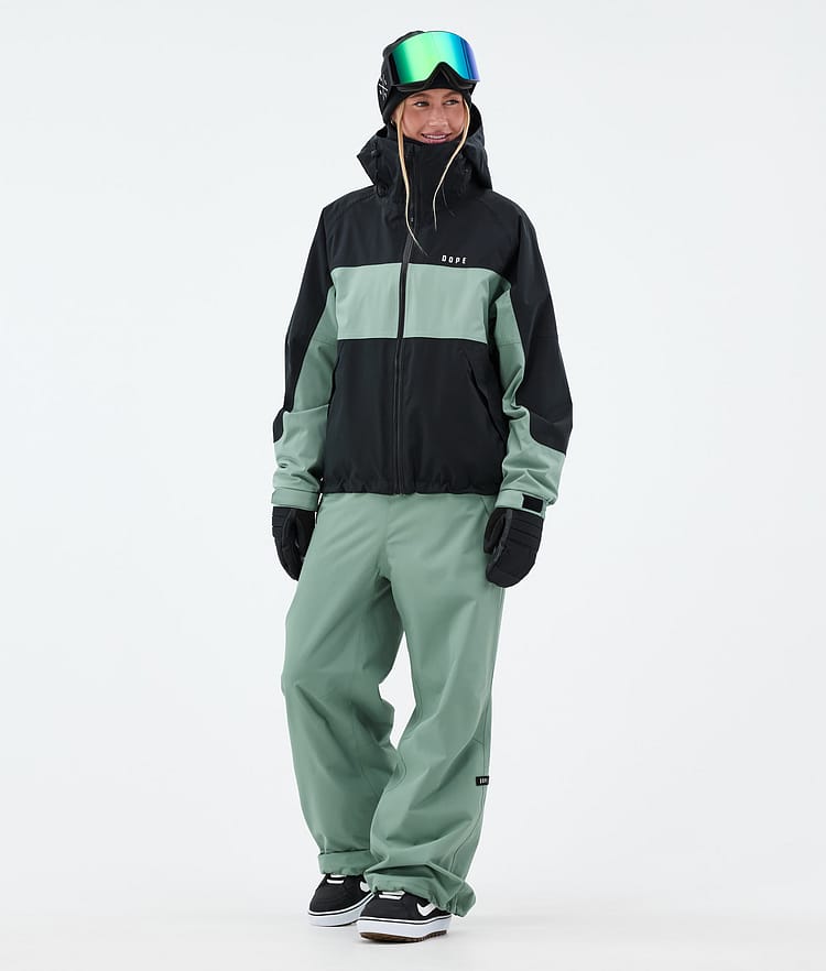 Dope Spartan W Snowboard Jacket Women Stripe Black/Faded Green, Image 2 of 8
