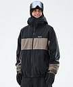 Dope Spartan Snowboard Jacket Men Stripe Black/Walnut