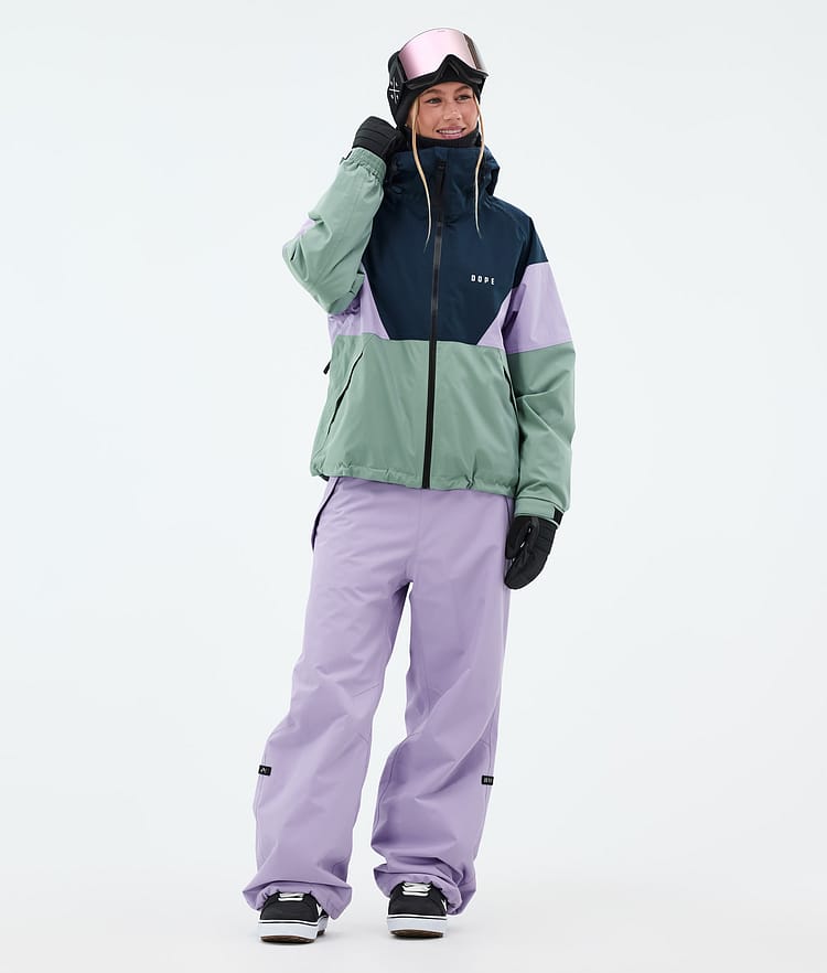 Dope Spartan W Snowboard Jacket Women Sport Dark Blue/Faded Violet/Faded Green, Image 2 of 8