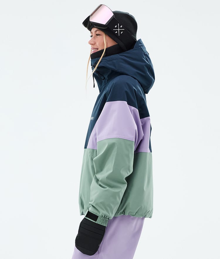 Dope Spartan W Snowboard Jacket Women Sport Dark Blue/Faded Violet/Faded Green, Image 5 of 8