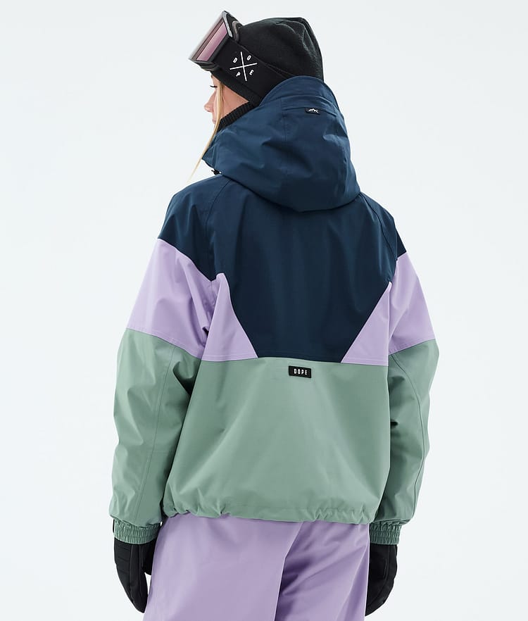 Dope Spartan W Snowboard Jacket Women Sport Dark Blue/Faded Violet/Faded Green, Image 6 of 8