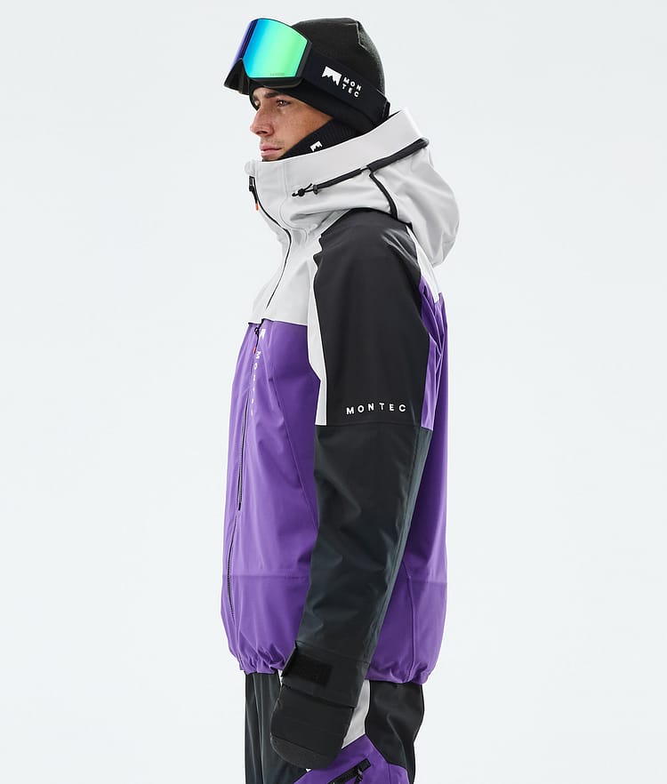 Montec Oracle Ski Jacket Men Light Grey/Black/Vivid Purple, Image 5 of 9