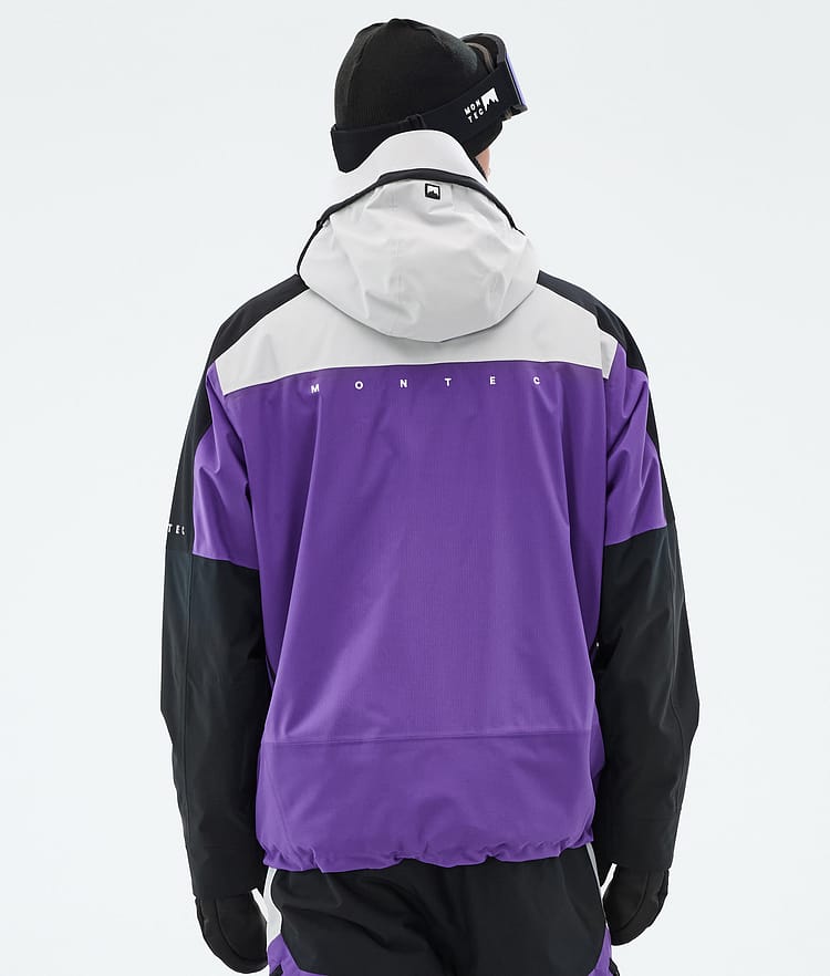 Montec Oracle Ski Jacket Men Light Grey/Black/Vivid Purple, Image 6 of 9