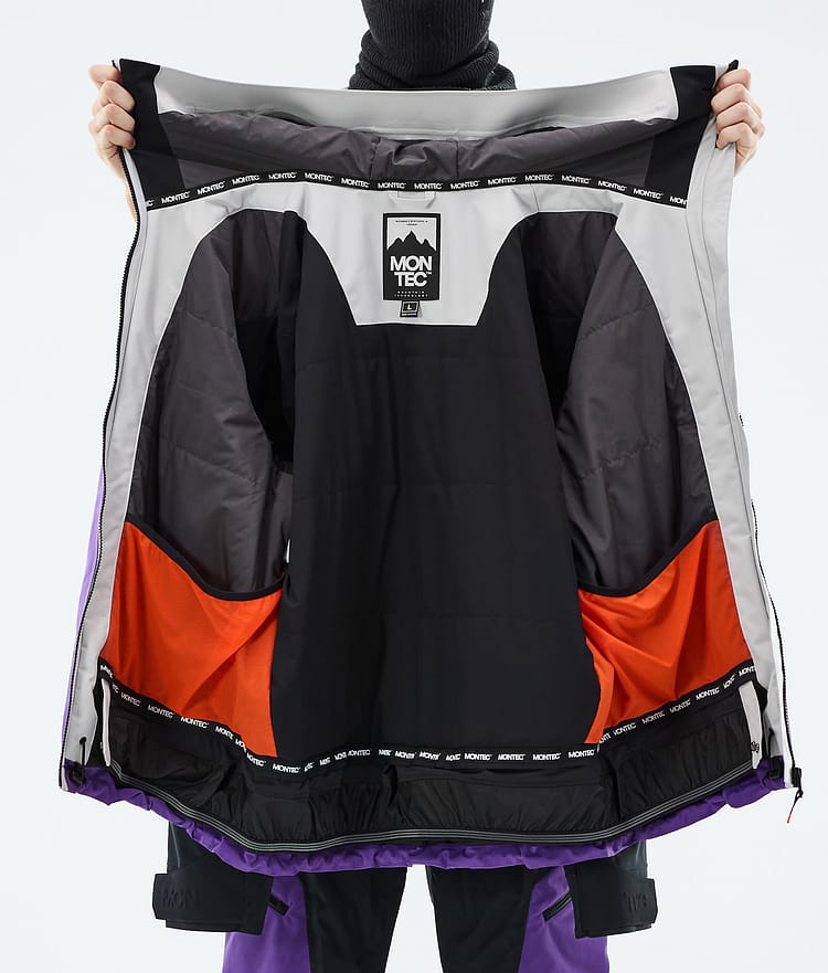 Montec Oracle Ski Jacket Men Light Grey/Black/Vivid Purple, Image 9 of 9