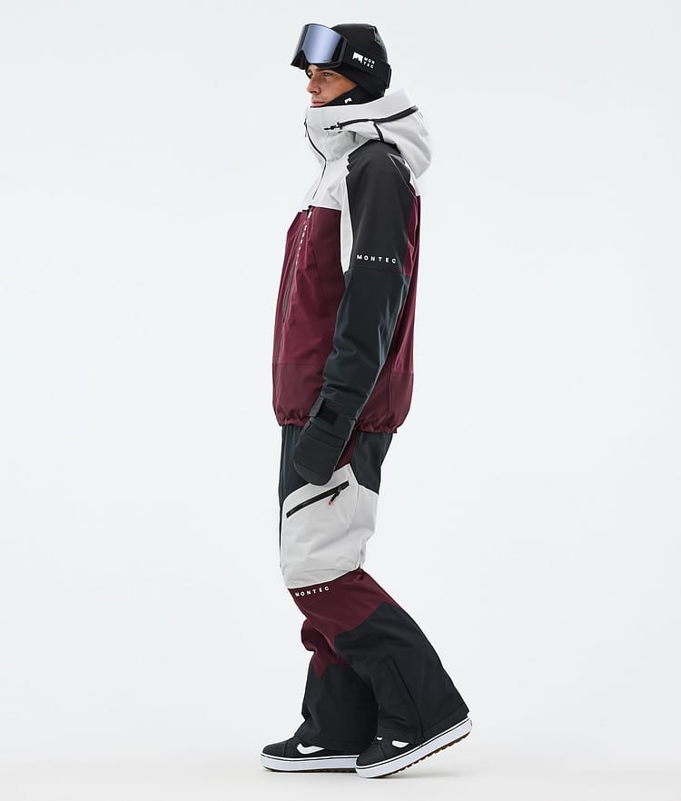 Montec Oracle Snowboard Jacket Men Light Grey/Black/Burgundy, Image 3 of 9