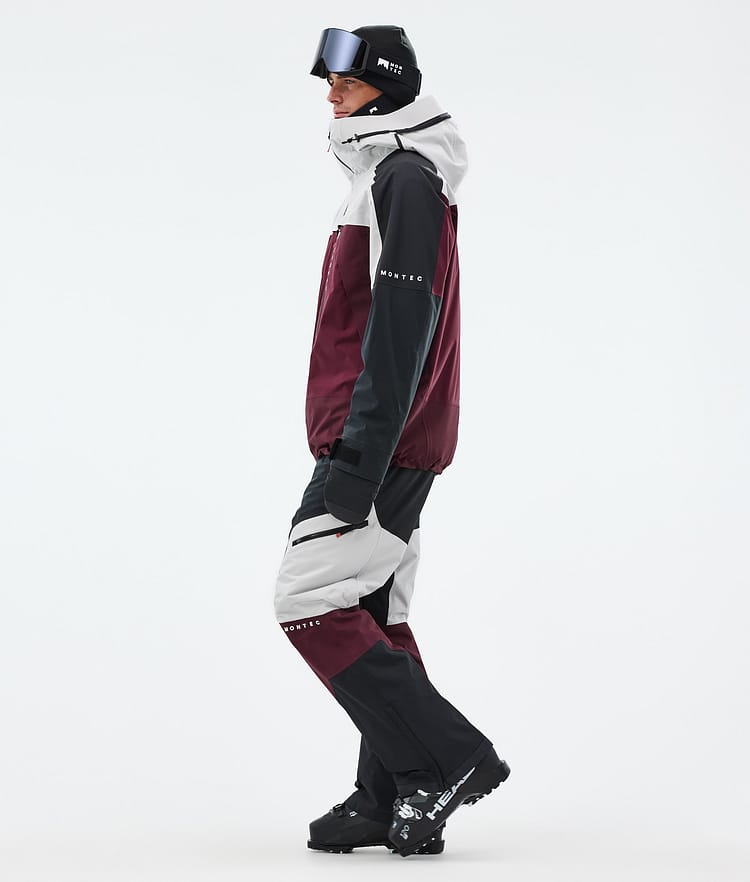Montec Oracle Ski Jacket Men Light Grey/Black/Burgundy, Image 3 of 9