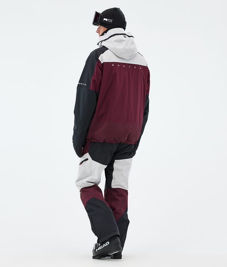 Montec Oracle Ski Jacket Men Light Grey/Black/Burgundy, Image 4 of 9