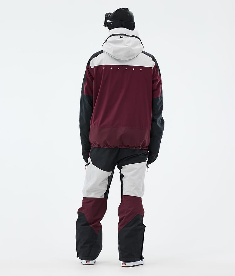 Montec Oracle Snowboard Jacket Men Light Grey/Black/Burgundy, Image 4 of 9