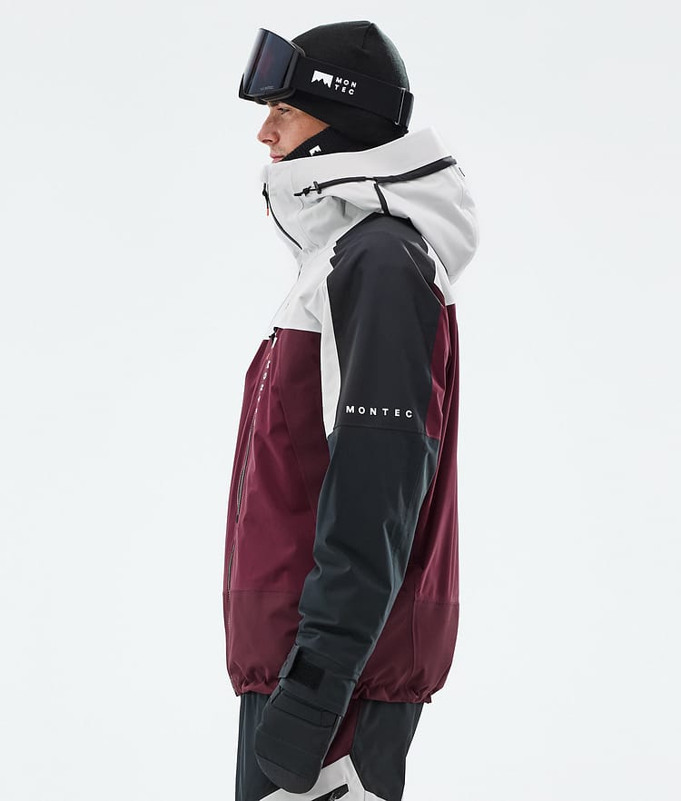 Montec Oracle Snowboard Jacket Men Light Grey/Black/Burgundy, Image 5 of 9