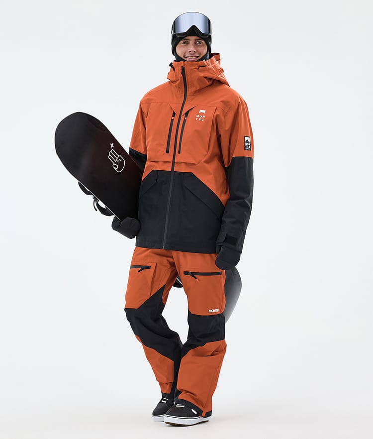 Montec Arch Snowboard Jacket Men Burned Orange/Black Renewed, Image 3 of 10