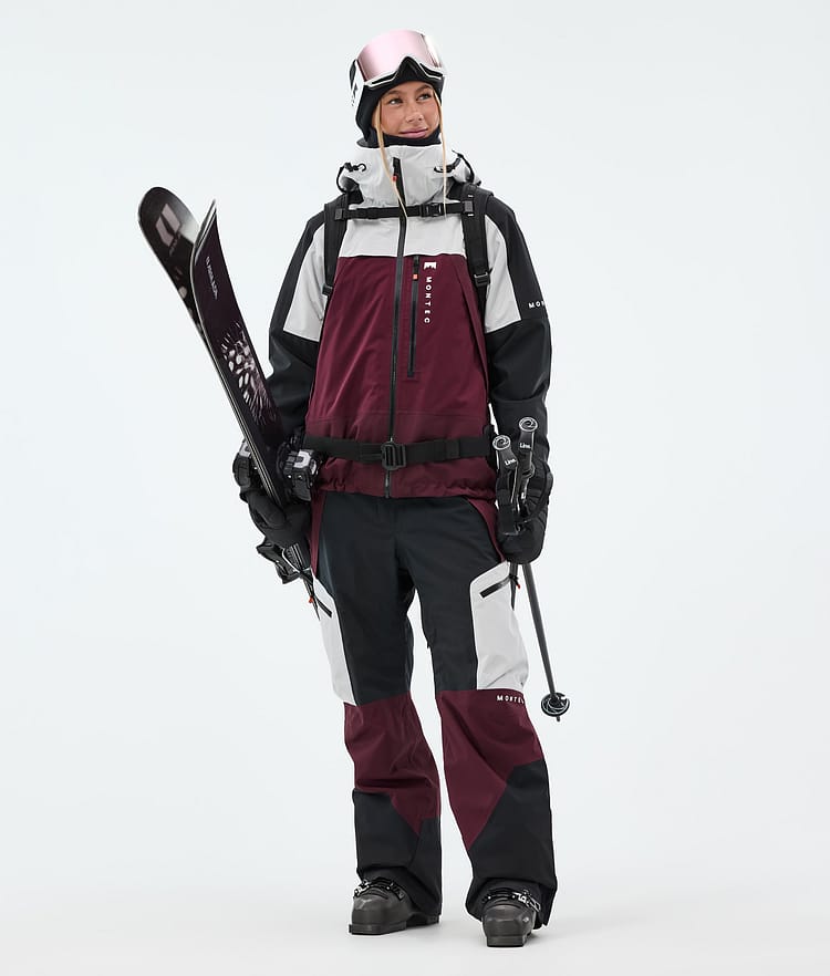 Montec Oracle W Laskettelutakki Naiset Light Grey/Black/Burgundy, Image 3 of 10