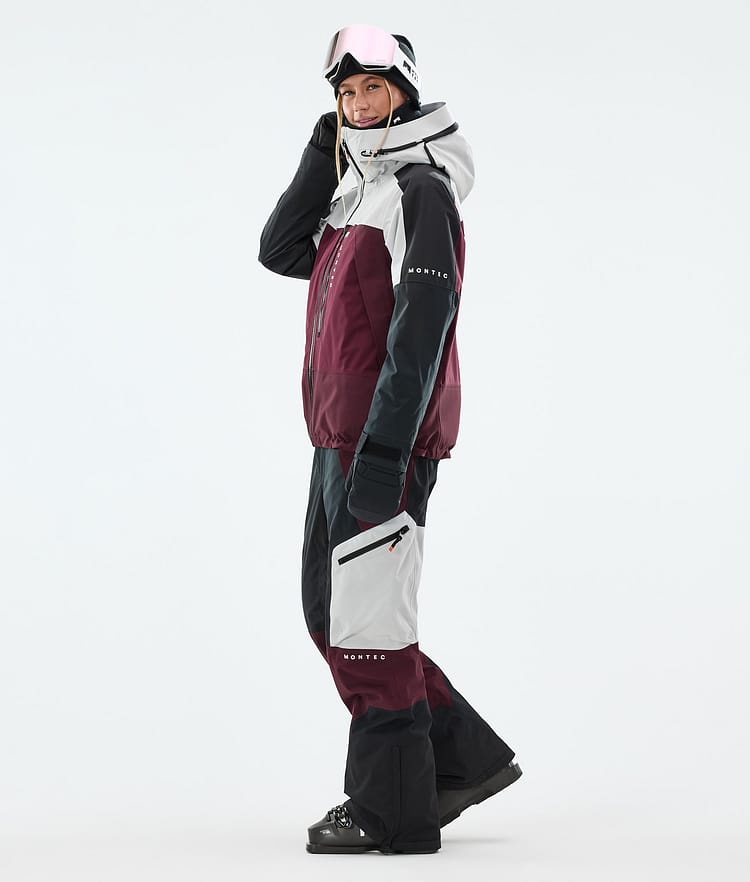 Montec Oracle W Laskettelutakki Naiset Light Grey/Black/Burgundy, Image 4 of 10
