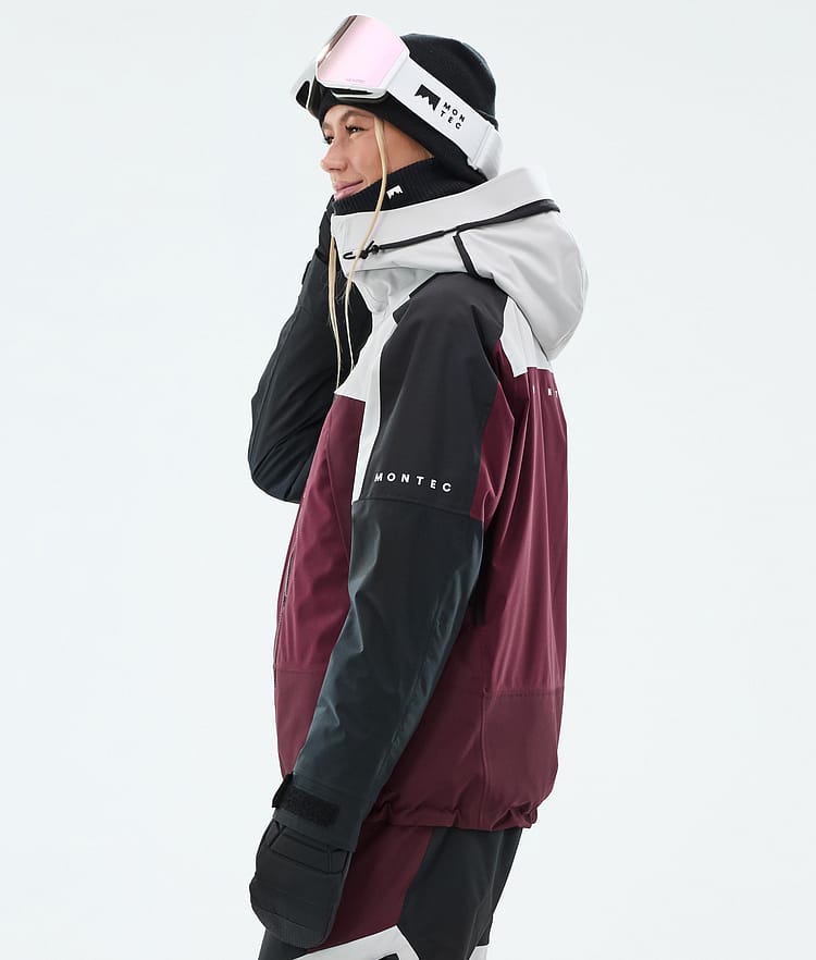 Montec Oracle W Laskettelutakki Naiset Light Grey/Black/Burgundy, Image 6 of 10