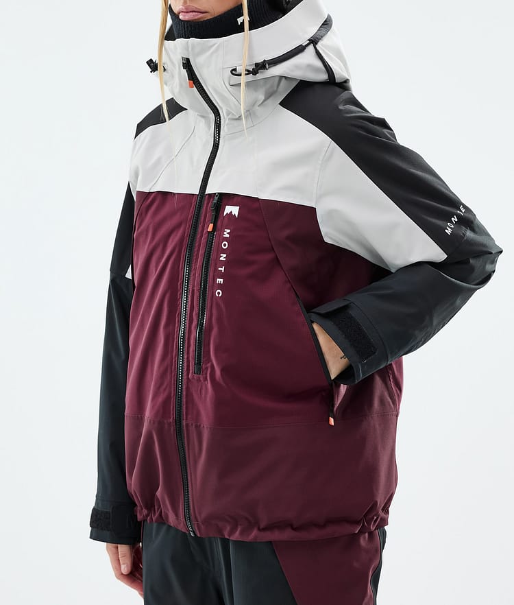 Montec Oracle W Laskettelutakki Naiset Light Grey/Black/Burgundy, Image 8 of 10