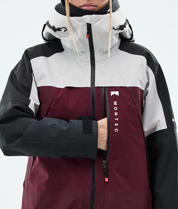 Montec Oracle W Laskettelutakki Naiset Light Grey/Black/Burgundy, Image 9 of 10
