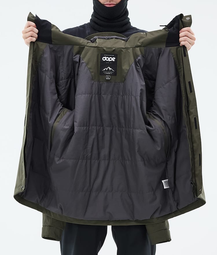 Dope Blizzard Full Zip Snowboard Jacket Men Olive Green, Image 9 of 9