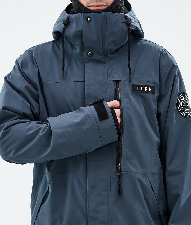 Dope Blizzard Full Zip Ski Jacket Men Metal Blue, Image 9 of 10