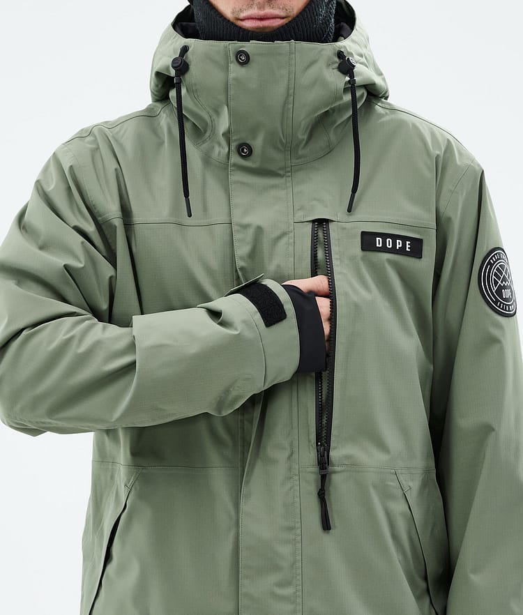 Dope Blizzard Full Zip Ski Jacket Men Moss Green, Image 8 of 9