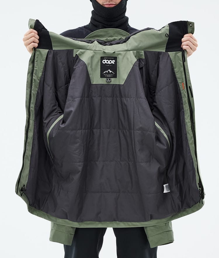 Dope Blizzard Full Zip Ski Jacket Men Moss Green, Image 9 of 9