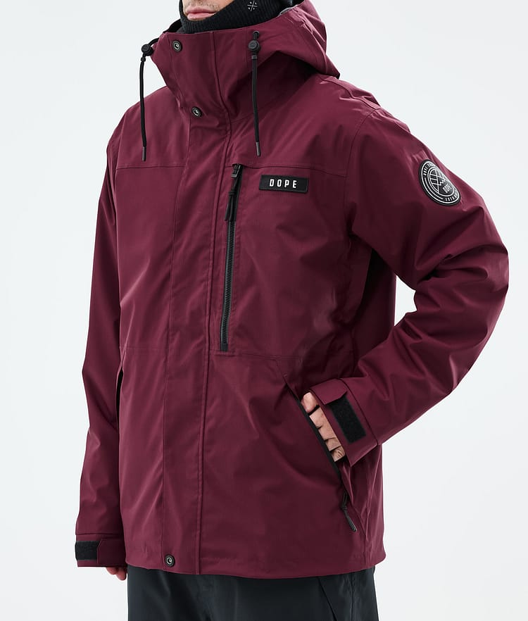 Dope Blizzard Full Zip Snowboard Jacket Men Burgundy, Image 8 of 10