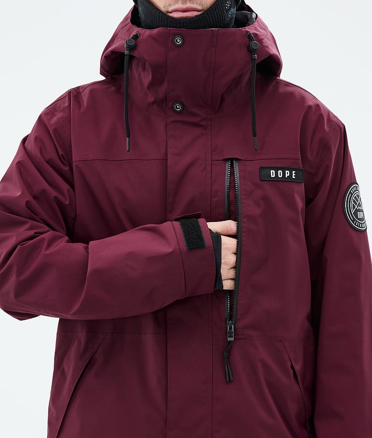 Dope Blizzard Full Zip Snowboard Jacket Men Burgundy, Image 9 of 10