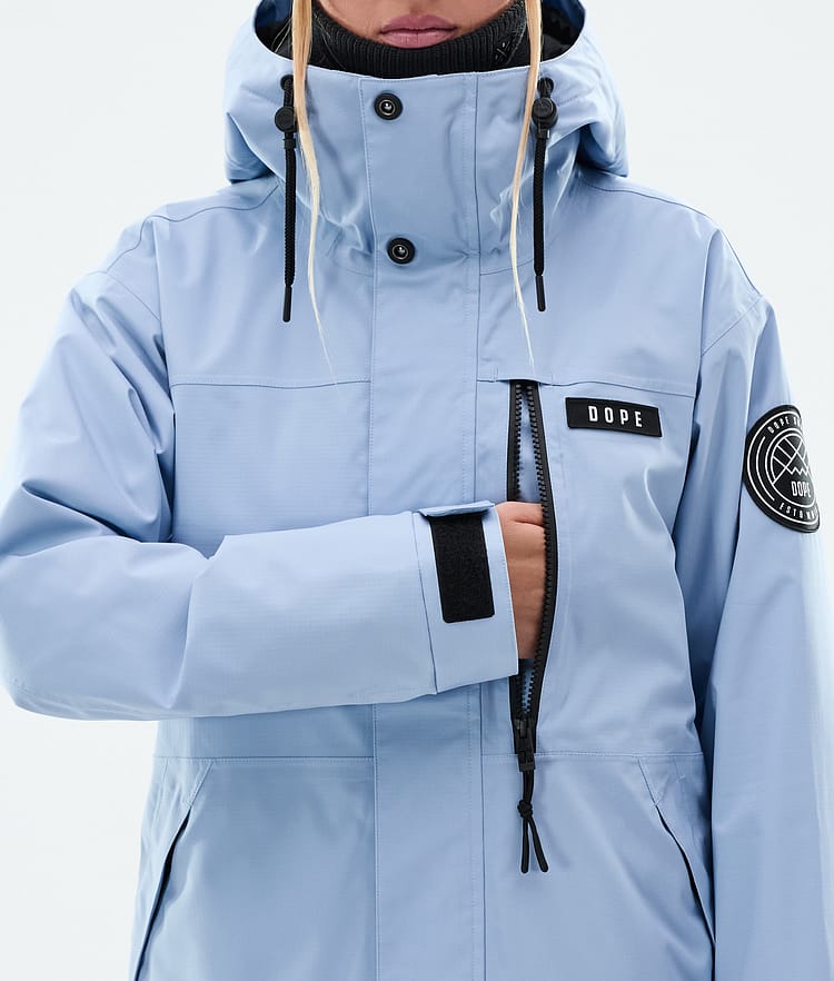 Dope Blizzard W Full Zip Snowboard Jacket Women Light Blue, Image 8 of 9