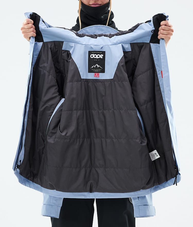 Dope Blizzard W Full Zip Ski Jacket Women Light Blue, Image 9 of 9
