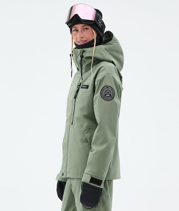 Dope Blizzard W Full Zip Ski Jacket Women Moss Green, Image 5 of 9